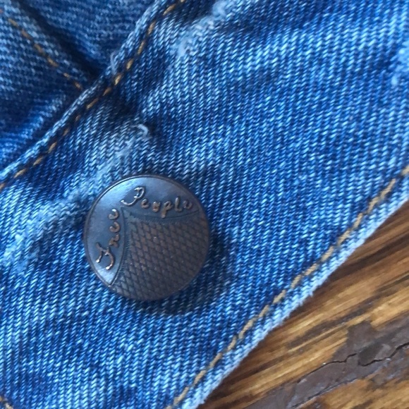 Free People Cypress Distressed Denim Jacket XS - Picture 6 of 10